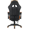 Sedia Gaming da Scrivania Arancio con Poggiapiedi Seduta Ergonomica e Regolabile