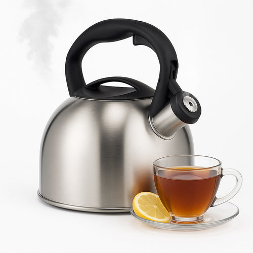 Bollitore Teiera in Acciaio Inox 2.5 LT 19x23x20.5 cm Induzione Manico Ergonomico