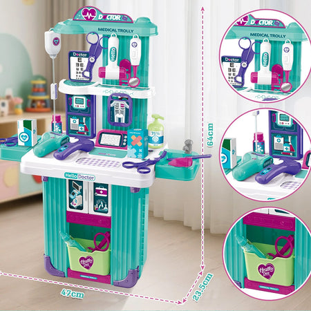 Set da Gioco Dottore con Carrello Medico e Accessori per Bambini Idea Regalo