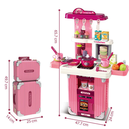 Playset Trolley Cucina Giocattolo per Bambini Accessori Luci e Suoni Idea Regalo