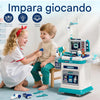 Playset Medico Dottore Gioco Blu con 37 Accessori Carrellino Bambini Idea Regalo