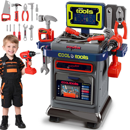 Banco Lavoro per Bambini con Ruote e Accessori Postazione Tuttofare Idea Regalo