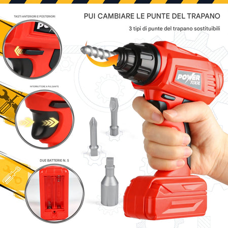 Banco Lavoro per Bambini con Ruote e Accessori Postazione Tuttofare Idea Regalo