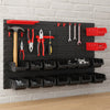 Pannello Portautensili da Parete 45 Pezzi con Contenitori e Ganci Officina Garage 95x54cm