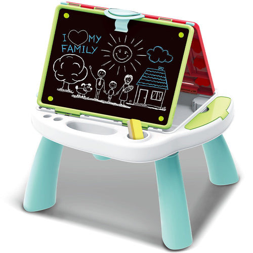 Lavagna per Bambini 4in1 Lavagnetta Pieghevole Doppio Lato Accessori Idea Regalo