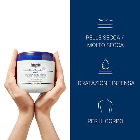 Eucerin UreaRepair Plus 5% urea balsamo corpo per pelle secca e ruvida 450ml