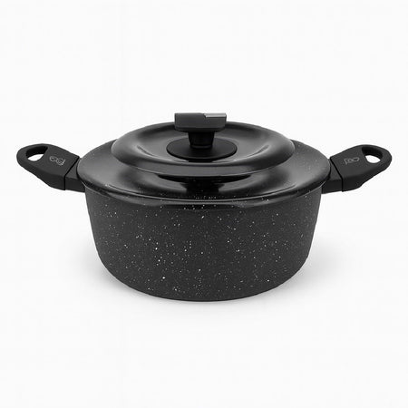 Set Pentole 6pz Pietra con Coperchio Magico Antiodore Padelle 24 28 Casseruola 24 Induzione