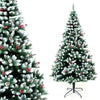Albero di Natale Mingerl 210cm con Punte Innevate 1288 e Bacche Super Folto