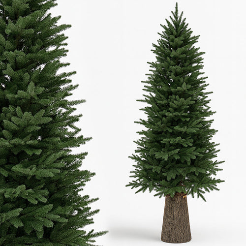 Albero di Natale Royal 180 cm Slim Base Troco Realistica 1385 Punte Foltissimo