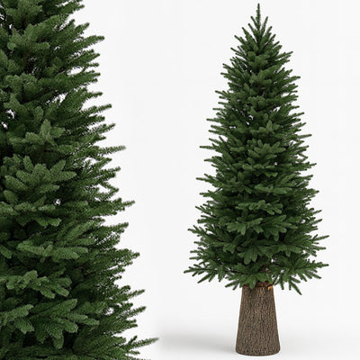 Albero di Natale Royal 210 cm Slim Base Troco Realistica 1861 Punte Foltissimo