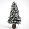 Albero di Natale Royal 180cm Innevato Base Troco Realistica 948 Punte Foltissimo