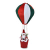 Mongolfiera di Babbo Natale Bianco Verde e Rosso Decorazione Natalizia 40x92cm