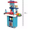 Playset Trolley Cucina per Bambini Blu Accessori Fornelli Pentole Idea Regalo