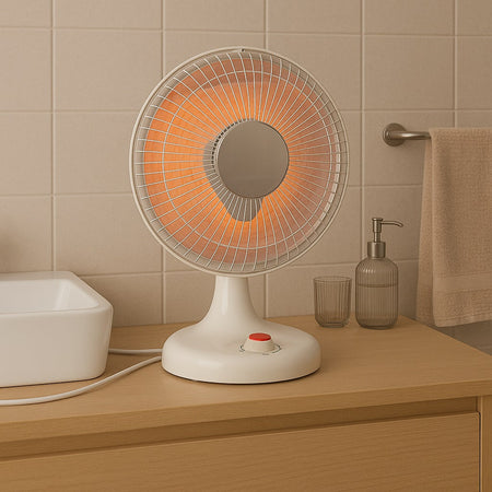 Stufa al Carbonio 600W Inclinabile con Doppia Regolazione e Parabola 30 cm