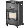 Stufa a Gas Gpl Pieghevole Slim 15 kg in Metallo Nero 3 Potenze con 4 Ruote