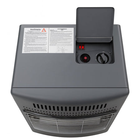 Stufa a Gas Ventilata 2in1 Infrarossi 4.2kw Metallo Nero con Termoventilatore ODS