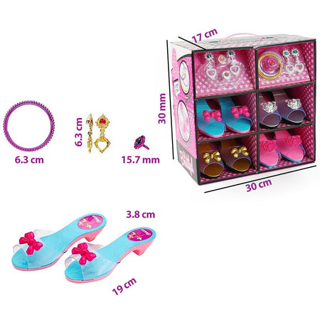 Playset Princess Fashion Bambini Gioco Principesse Beauty con Scarpe e Accessori