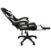 Sedia Gaming da Scrivania con Poggiapiedi e Cuscino Lombare e Cervicale Bianco