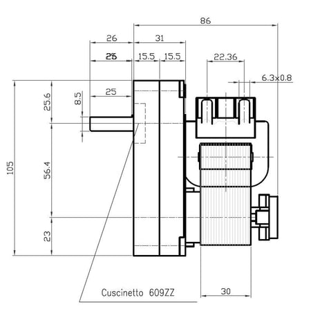 Motoriduttore Kenta K9175051 stufe a pellet 14702065
