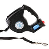 Guinzaglio Retrattile 3in1 con Luce Led e Porta Sacchetti Igienici 5Metri Nero o Grigio