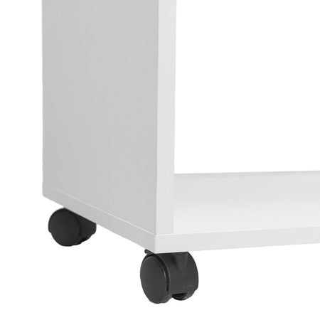 Mobile Ufficio Porta Stampante con Ruote Mobiletto Multiuso Bianco 40x35x60cm