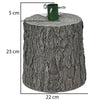 Base Supporto Albero di Natale Grigio Tronco Natalizio 28cm Realistico Universale