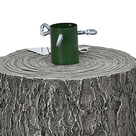 Base Supporto Albero di Natale Grigio Tronco Natalizio 28cm Realistico Universale