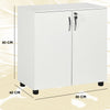 Mobile Ufficio bianco con serratura e chiavi 2 ante mdf 80x40 h80 cm moderno