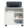 Mobile Porta stampante bianco con anta e ripiani 60x50x65 cm mobiletto ufficio