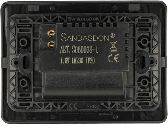 Segnapasso A Led Con Sensore Di Movimento A 220v Da 1,6w Per Scatola 503 Placca