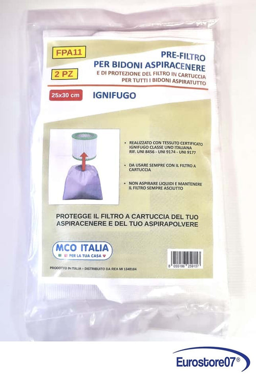 PRE FILTRO IGNIFUGO ANTIFIAMMA PER ASPIRACENERE / ASPIRAPOLVERI CM25X30 PZ 2