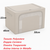 2 Scatole Pieghevoli per Armadio 50x40x32 con Struttura in Metallo e Tessuto Resistente