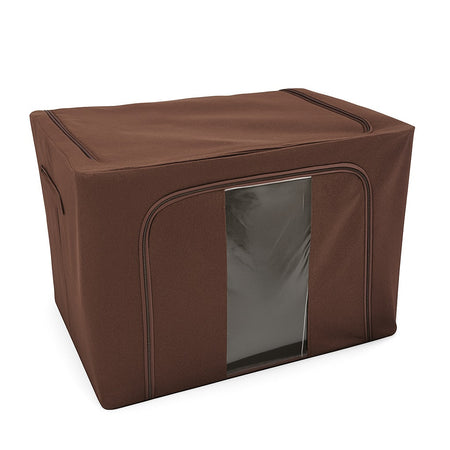 3 Scatole Pieghevoli per Armadio 50x40x32 con Struttura in Metallo e Tnt Resistente