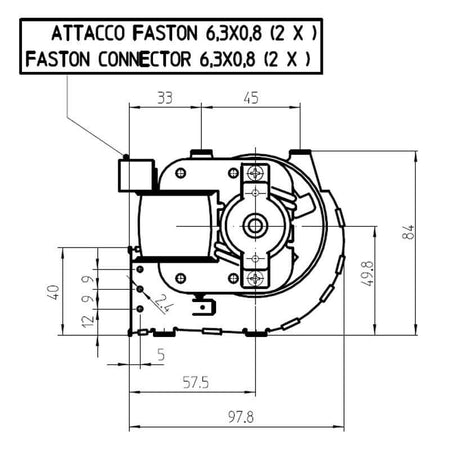Ventola tangenziale FERGAS 4M5606 stufe a pellet 14706026