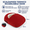 Scaldapiedi Termico Ricaricabile 500W Extra Morbido con Pelliccia e Spegnimento Automatico