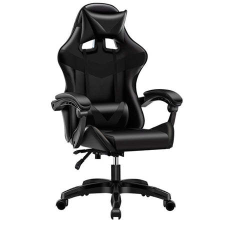 Sedia Gaming Ergonomica Reclinabile a 125° Poggiatesta e Cuscino Lombare Nero