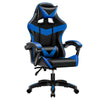 Sedia Gaming Ergonomica Reclinabile a 125° Poggiatesta e Cuscino Lombare Blu