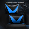 Sedia Gaming Ergonomica Reclinabile a 125° Poggiatesta e Cuscino Lombare Blu