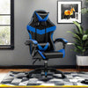 Sedia Gaming Ergonomica Reclinabile a 125° Poggiatesta e Cuscino Lombare Blu