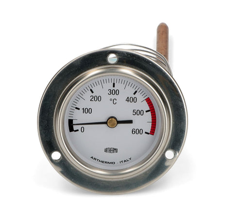 TERMOMETRO FORNO PROFESSIONALE 0-600°C Ø60mm SONDA inox: 1000mm. MADE ITALY