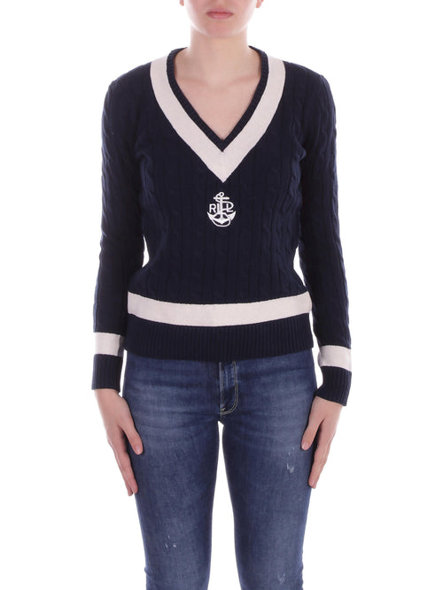 Ralph Lauren Maglie Navy avorio da donna