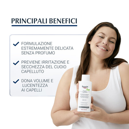 Eucerin Dermo Capillare shampoo extra-tollerabilità per cuoio capelluto ipersensibile 250ml