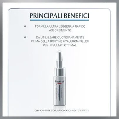 Eucerin Hyaluron-Filler +3x Effect siero concentrato anti-età per tutti i tipi di pelle 6 fiale da 5ml