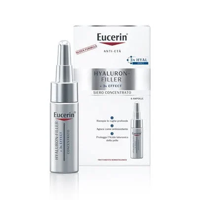 Eucerin Hyaluron-Filler +3x Effect siero concentrato anti-età per tutti i tipi di pelle 6 fiale da 5ml