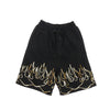 IHS Pantalone Corto Tuta Uomo 3d Print Flames Shorts Black da uomo