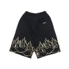 IHS Pantalone Corto Tuta Uomo 3d Print Flames Shorts Black da uomo