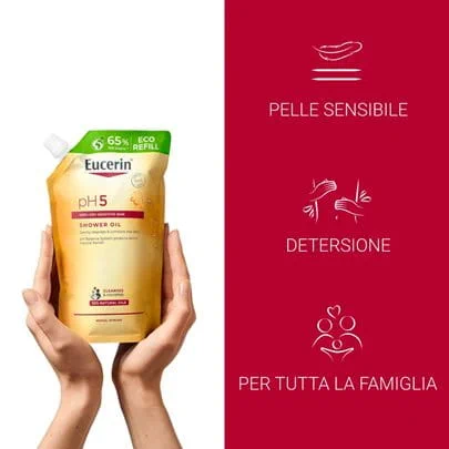 Eucerin PH5 refill olio detergente doccia per pelle sensibile e secca 400ml