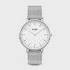Cluse - Orologio Boho Chic Mesh White, Silver Colour