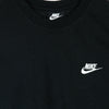 Nike Felpa Leggera Girocollo Uomo Sportswear Club Black/white da uomo