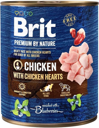 Brit mangime umido Cani adulti Pollo e Cuori di Pollo 800 gr